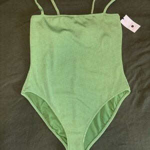 Shade & Shore Green One Piece Swimsuit